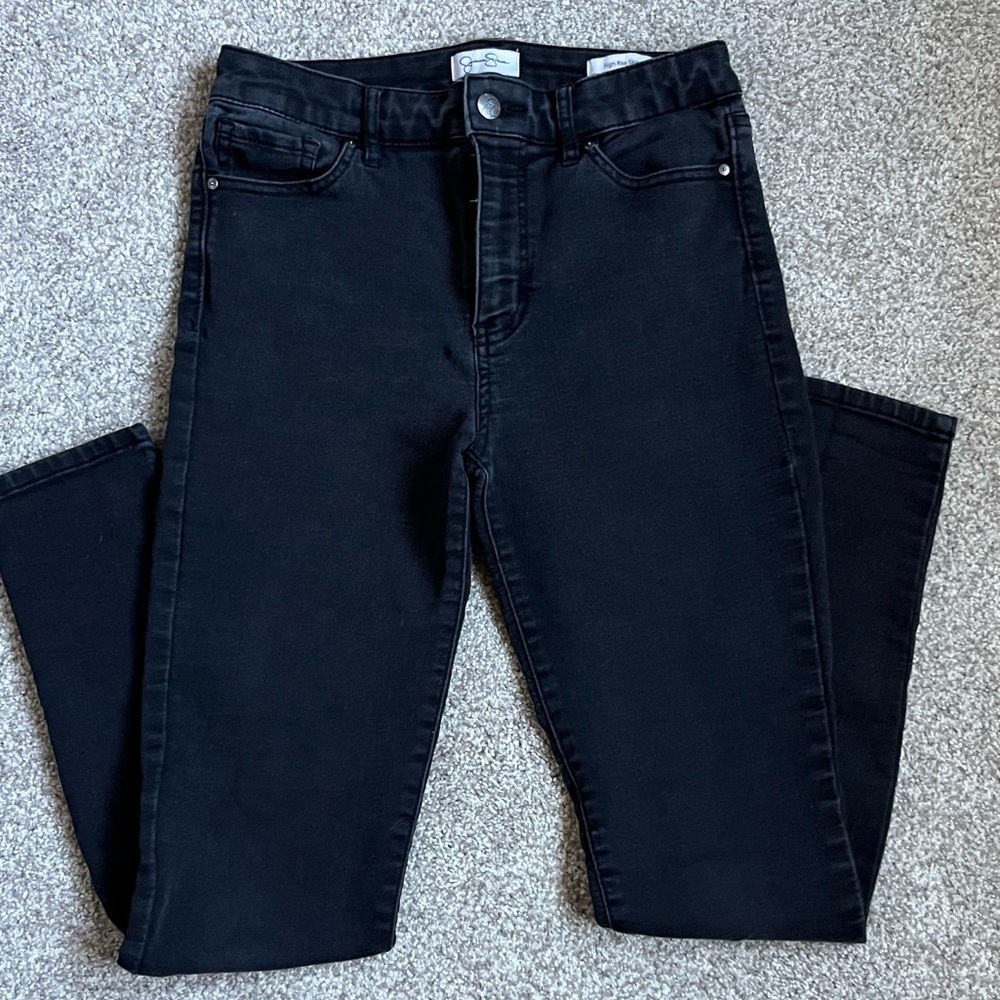 Jessica Simpson black high rise, skinny jeans